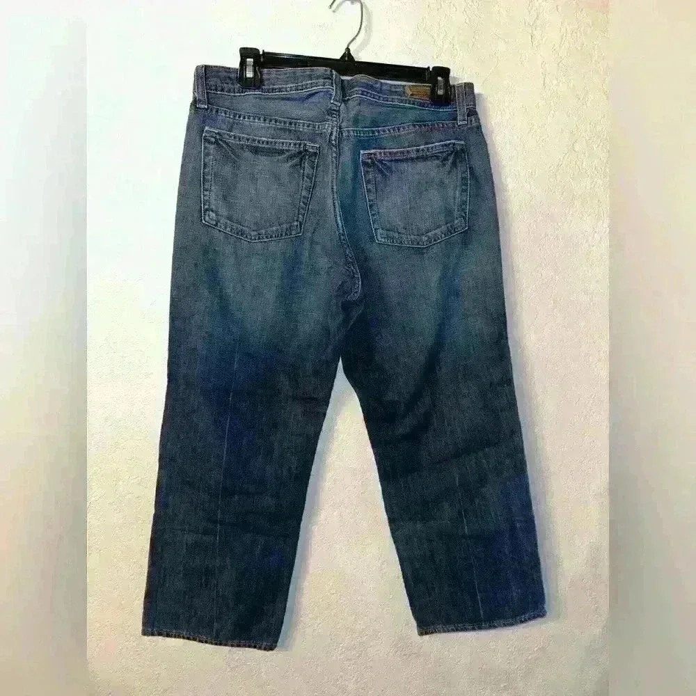 Polo Ralph Lauren Kelly Cropped Jeans Size 12 Blue Mid Rise Medium Wash